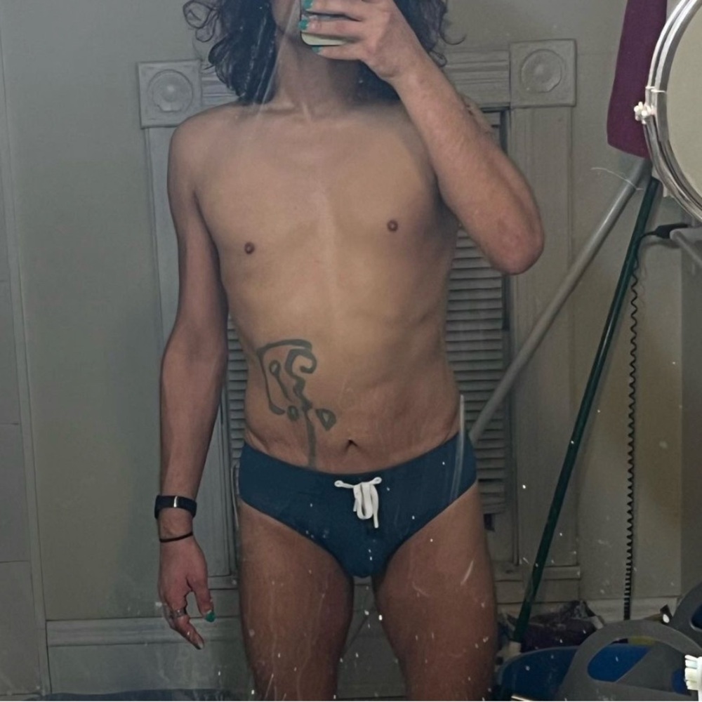 2(X)IST 2xist “Rio” Submerged/Cerulean Blue Swim Brief S/Small Rare